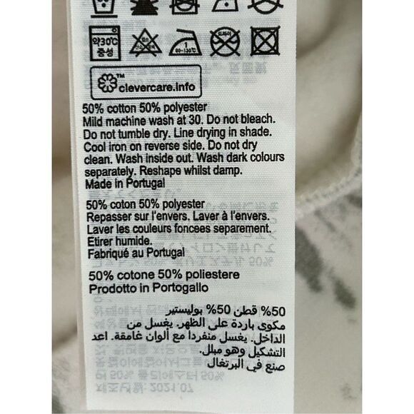 All Saints Portland Talon Hoodie Printed Sweatshirt Unisex White Gray Size Small - Picture 7 of 7